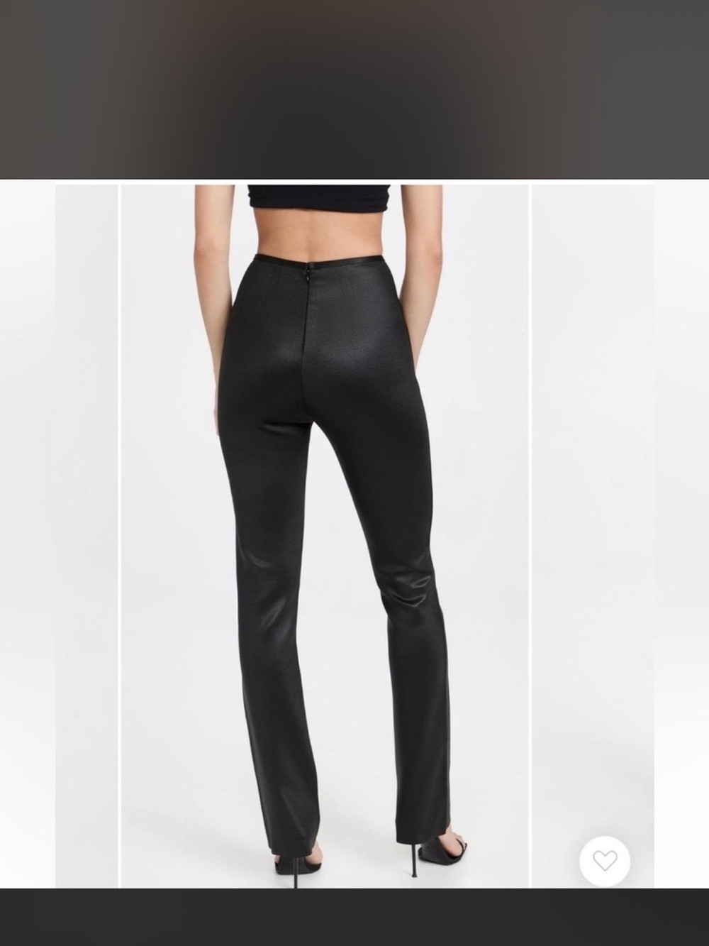 Alexander Wang Black Boot-Cut Leather Pants - Picture 2 of 7